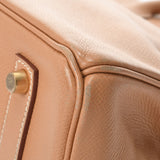 HERMES エルメス バーキン 35 ナチュラル ゴールド金具 □C刻印(1999年頃) ユニセックス クシュベル ハンドバッグ Bランク 中古 銀蔵