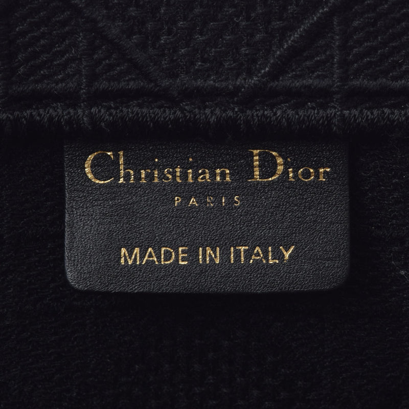 CHRISTIAN DIOR クリスチャンディオール ブックトートバッグ ミディアム 黒 レディース キャンバス ハンドバッグ Aランク 中古 銀蔵