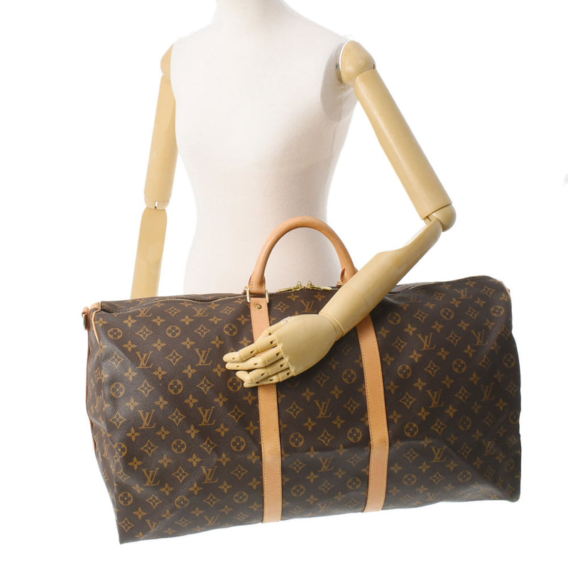 LOUIS VUITTON ルイヴィトン モノグラム キーポルバンドリエール60 ブラウン M41412 ユニセックス モノグラムキャンバス ボストンバッグ Bランク 中古 銀蔵