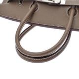 HERMES エルメス バーキン35 番号/イニシャル入り エトゥープ シルバー金具 □R刻印(2014年頃) ユニセックス ヴォーエプソン ハンドバッグ Aランク 中古 銀蔵