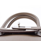 HERMES エルメス バーキン35 番号/イニシャル入り エトゥープ シルバー金具 □R刻印(2014年頃) ユニセックス ヴォーエプソン ハンドバッグ Aランク 中古 銀蔵