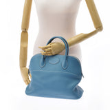 HERMES エルメス ボリード37  ブルージーン シルバー金具 □I刻印(2005年頃) レディース トリヨンクレマンス ハンドバッグ ABランク 中古 銀蔵