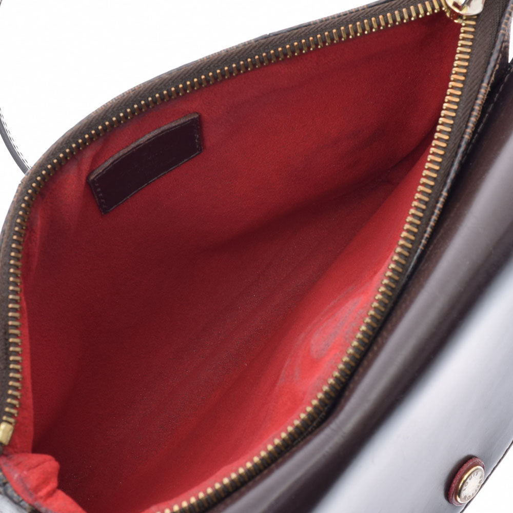 美品☆Louis Vuitton ダミエ・エベヌ☆中古品 LOUIS VUITTON ルイヴィトン M61668 コンパクト・ジップ ダミエ