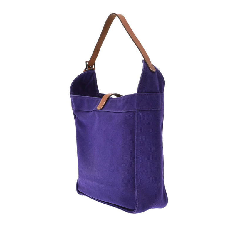 HERMES エルメス マルワリPM ブルーエレクトリック シルバー金具 □O刻印(2011年頃) ユニセックス キャンバス ショルダーバッグ ABランク 中古 銀蔵