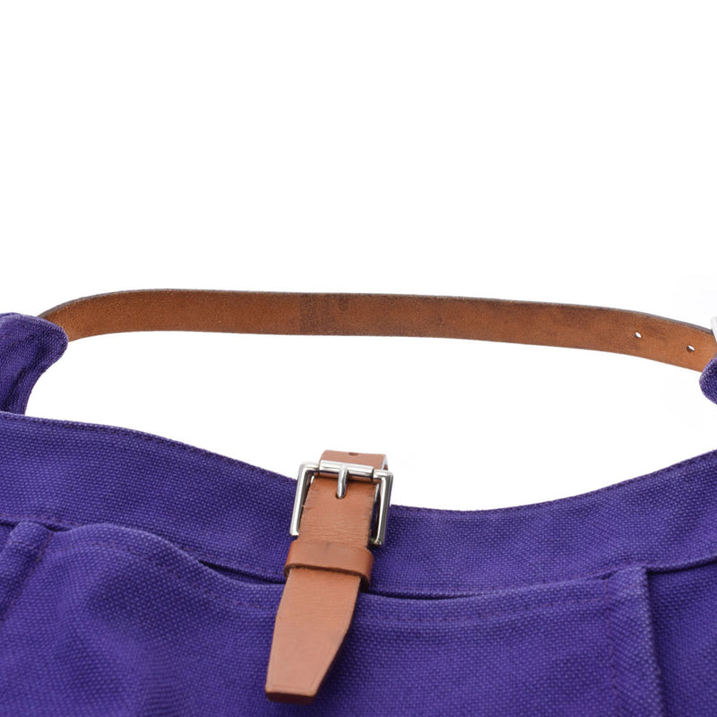 HERMES エルメス マルワリPM ブルーエレクトリック シルバー金具 □O刻印(2011年頃) ユニセックス キャンバス ショルダーバッグ ABランク 中古 銀蔵