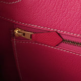 HERMES エルメス バーキン35 ローズティリアン ゴールド金具 □Q刻印(2013年頃) ユニセックス ヴォーエプソン ハンドバッグ Aランク 中古 銀蔵