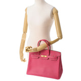 HERMES エルメス バーキン35 ローズティリアン ゴールド金具 □Q刻印(2013年頃) ユニセックス ヴォーエプソン ハンドバッグ Aランク 中古 銀蔵