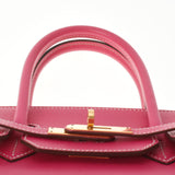 HERMES エルメス バーキン35 ローズティリアン ゴールド金具 □Q刻印(2013年頃) ユニセックス ヴォーエプソン ハンドバッグ Aランク 中古 銀蔵
