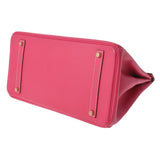 HERMES エルメス バーキン35 ローズティリアン ゴールド金具 □Q刻印(2013年頃) ユニセックス ヴォーエプソン ハンドバッグ Aランク 中古 銀蔵