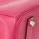 HERMES エルメス バーキン35 ローズティリアン ゴールド金具 □Q刻印(2013年頃) ユニセックス ヴォーエプソン ハンドバッグ Aランク 中古 銀蔵