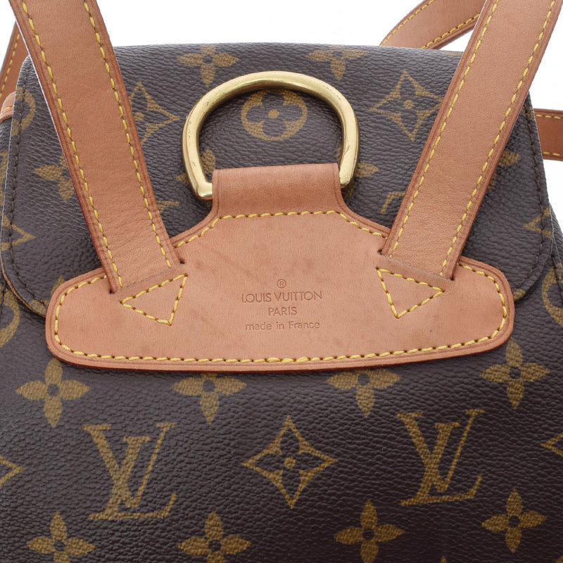 LOUIS VUITTON ルイヴィトン モノグラム モンスリ MM ブラウン M51136 ユニセックス モノグラムキャンバス リュック・デイパック Bランク 中古 銀蔵