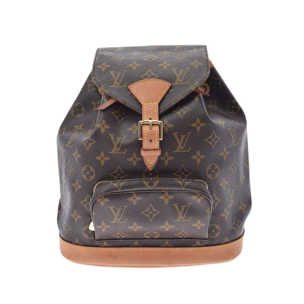 LOUIS VUITTON ルイヴィトン モノグラム モンスリ MM ブラウン M51136 ユニセックス モノグラムキャンバス リュック・デイパック Bランク 中古 銀蔵