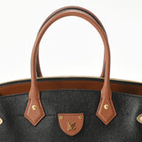 LOUIS VUITTON ルイヴィトン オールセットMM ニコラジェスキエール 黒/茶 M57160 レディース レザー ハンドバッグ Aランク 中古 銀蔵