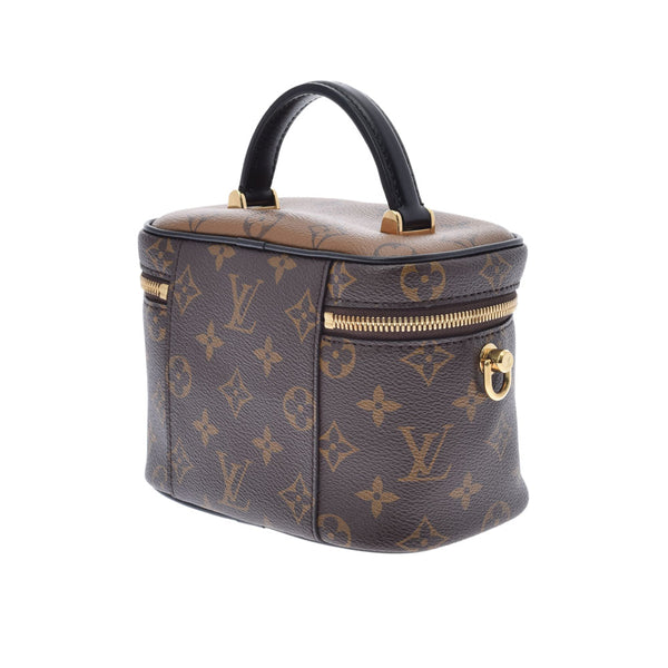 LOUIS VUITTON ルイヴィトン モノグラム リバース ヴァニティNV PM ブラウン M45165 レディース モノグラム・リバース キャンバス ハンドバッグ Aランク 中古 銀蔵