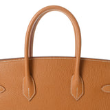 HERMES エルメス バーキン35 ゴールド ゴールド金具 □A刻印(1997年頃) ユニセックス アルデンヌ ハンドバッグ ABランク 中古 銀蔵