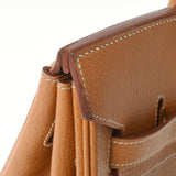 HERMES エルメス バーキン35 ゴールド ゴールド金具 □A刻印(1997年頃) ユニセックス アルデンヌ ハンドバッグ ABランク 中古 銀蔵