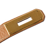 HERMES エルメス バーキン35 ゴールド ゴールド金具 □A刻印(1997年頃) ユニセックス アルデンヌ ハンドバッグ ABランク 中古 銀蔵