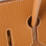 HERMES エルメス バーキン35 ゴールド ゴールド金具 □A刻印(1997年頃) ユニセックス アルデンヌ ハンドバッグ ABランク 中古 銀蔵