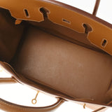 HERMES エルメス バーキン35 ゴールド ゴールド金具 □A刻印(1997年頃) ユニセックス アルデンヌ ハンドバッグ ABランク 中古 銀蔵