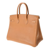 HERMES エルメス バーキン35 ゴールド ゴールド金具 □A刻印(1997年頃) ユニセックス アルデンヌ ハンドバッグ ABランク 中古 銀蔵