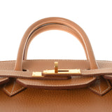 HERMES エルメス バーキン35 ゴールド ゴールド金具 □A刻印(1997年頃) ユニセックス アルデンヌ ハンドバッグ ABランク 中古 銀蔵