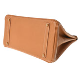 HERMES エルメス バーキン35 ゴールド ゴールド金具 □A刻印(1997年頃) ユニセックス アルデンヌ ハンドバッグ ABランク 中古 銀蔵