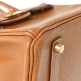 HERMES エルメス バーキン35 ゴールド ゴールド金具 □A刻印(1997年頃) ユニセックス アルデンヌ ハンドバッグ ABランク 中古 銀蔵