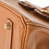 HERMES エルメス バーキン35 ゴールド ゴールド金具 □A刻印(1997年頃) ユニセックス アルデンヌ ハンドバッグ ABランク 中古 銀蔵