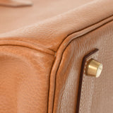 HERMES エルメス バーキン35 ゴールド ゴールド金具 □A刻印(1997年頃) ユニセックス アルデンヌ ハンドバッグ ABランク 中古 銀蔵