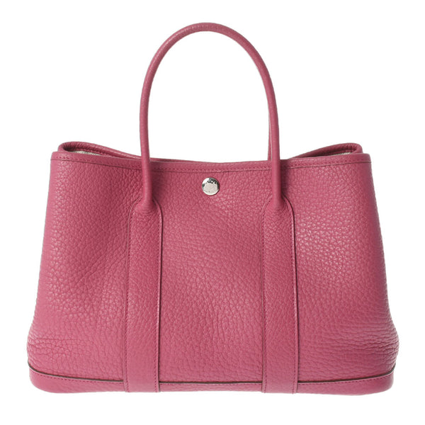 HERMES エルメス ガーデンパーティ TPM ローズウッド パラジウム金具 □P刻印(2012年頃) レディース ネゴンダ ハンドバッグ Aランク 中古 銀蔵
