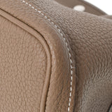 HERMES エルメス ガーデンパーティ PM エトゥープ パラジウム金具 Z刻印(2021年頃) レディース ネゴンダ ハンドバッグ ABランク 中古 銀蔵