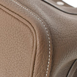 HERMES エルメス ガーデンパーティ PM エトゥープ パラジウム金具 Z刻印(2021年頃) レディース ネゴンダ ハンドバッグ ABランク 中古 銀蔵