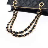 CHANEL シャネル マトラッセ PTT プチタイムレストート 黒 ゴールド金具 レディース  キャビアスキン ハンドバッグ Aランク 中古 銀蔵