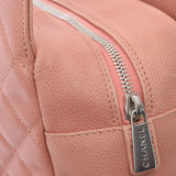 CHANEL シャネル マトラッセ PTT プチタイムレストート ピンク シルバー金具 レディース キャビアスキン ハンドバッグ ABランク 中古 銀蔵
