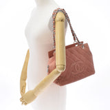 CHANEL シャネル マトラッセ PTT プチタイムレストート ピンク シルバー金具 レディース キャビアスキン ハンドバッグ ABランク 中古 銀蔵