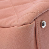 CHANEL シャネル マトラッセ PTT プチタイムレストート ピンク シルバー金具 レディース キャビアスキン ハンドバッグ ABランク 中古 銀蔵