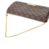 LOUIS VUITTON ルイヴィトン ダミエ フェイボリットMM USA製 ブラウン N41129 レディース ダミエキャンバス ショルダーバッグ Aランク 中古 銀蔵