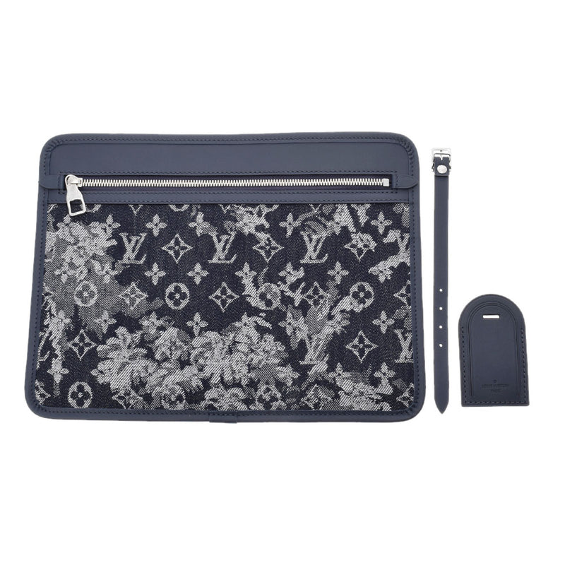 LOUIS VUITTON ルイヴィトン モノグラム タペストリー グランサック ネイビー M57284 メンズ  モノグラムタペストリーキャンバス トートバッグ Aランク 中古 銀蔵