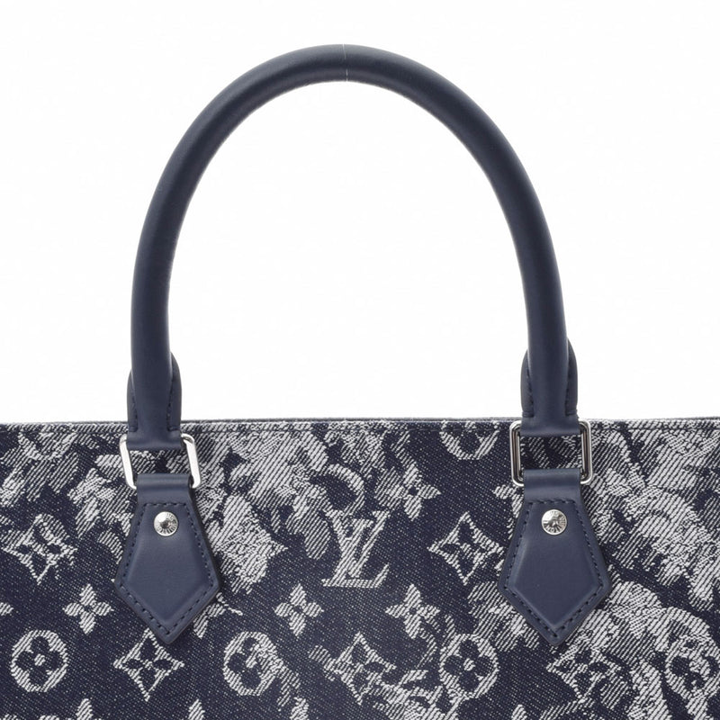 LOUIS VUITTON ルイヴィトン モノグラム タペストリー グランサック ネイビー M57284 メンズ  モノグラムタペストリーキャンバス トートバッグ Aランク 中古 銀蔵