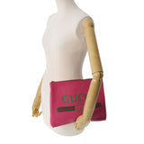 GUCCI グッチ ミディアム ポートフォリオ ピンク ゴールド金具 500981 ユニセックス レザー クラッチバッグ Aランク 中古 銀蔵