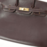 HERMES エルメス バーキン35 茶 ゴールド金具 □C刻印(1999年頃) ユニセックス ヴォーガリバー ハンドバッグ Bランク 中古 銀蔵