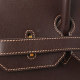 HERMES エルメス バーキン35 茶 ゴールド金具 □C刻印(1999年頃) ユニセックス ヴォーガリバー ハンドバッグ Bランク 中古 銀蔵