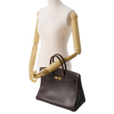 HERMES エルメス バーキン35 茶 ゴールド金具 □C刻印(1999年頃) ユニセックス ヴォーガリバー ハンドバッグ Bランク 中古 銀蔵