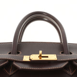 HERMES エルメス バーキン35 茶 ゴールド金具 □C刻印(1999年頃) ユニセックス ヴォーガリバー ハンドバッグ Bランク 中古 銀蔵