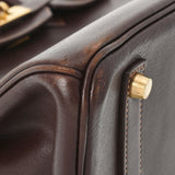 HERMES エルメス バーキン35 茶 ゴールド金具 □C刻印(1999年頃) ユニセックス ヴォーガリバー ハンドバッグ Bランク 中古 銀蔵