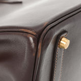 HERMES エルメス バーキン35 茶 ゴールド金具 □C刻印(1999年頃) ユニセックス ヴォーガリバー ハンドバッグ Bランク 中古 銀蔵