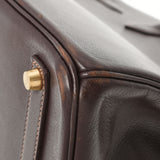 HERMES エルメス バーキン35 茶 ゴールド金具 □C刻印(1999年頃) ユニセックス ヴォーガリバー ハンドバッグ Bランク 中古 銀蔵