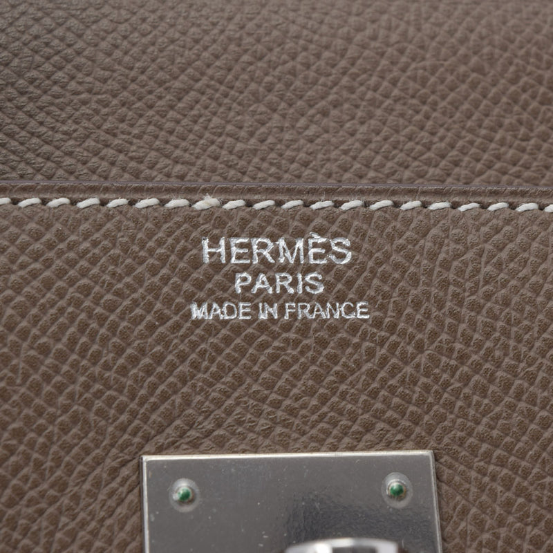 HERMES エルメス バーキン30 エトゥープ パラジウム金具 □M刻印(2009年頃) レディース ヴォーエプソン ハンドバッグ Aランク 中古 銀蔵