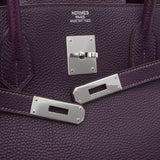 HERMES エルメス バーキン40 レザン シルバー金具 □M刻印(2009年頃) ユニセックス トゴ ハンドバッグ Aランク 中古 銀蔵