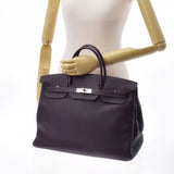 HERMES エルメス バーキン40 レザン シルバー金具 □M刻印(2009年頃) ユニセックス トゴ ハンドバッグ Aランク 中古 銀蔵